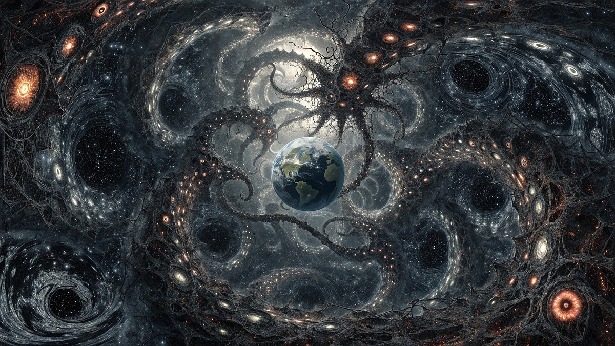 A scene of cosmic horror