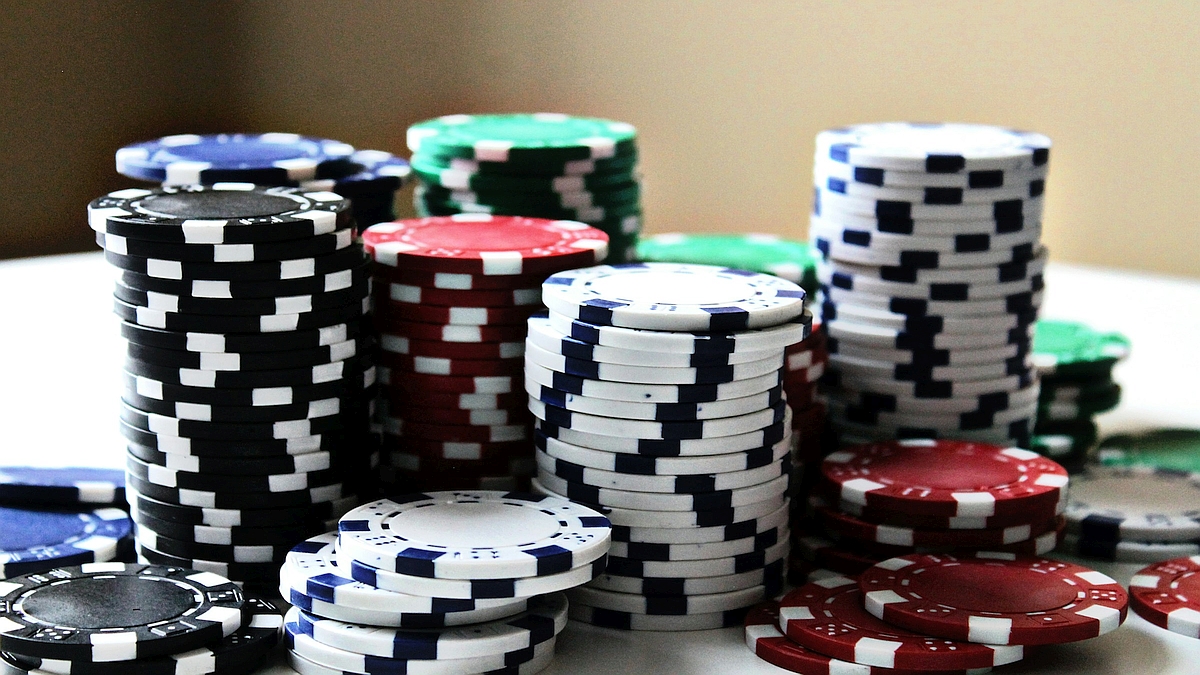 Image of stacked poker chips.